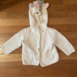 Baby Gap Hooded Cardigan, Whimsical Pastel Unicorn Flower Design